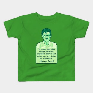 George Orwell Portrait and Quote Kids T-Shirt